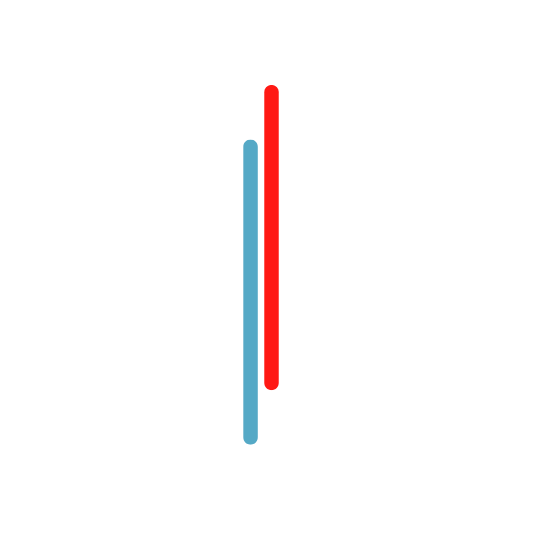 shape blue and red for harran company